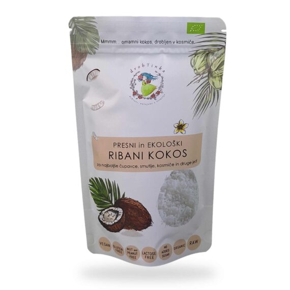 Ribani kokos, presni ekološki, drobTinka, 160 g