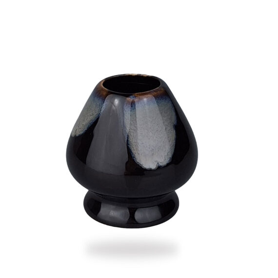 Stojalo za matcha metlico - črna z vzorcem