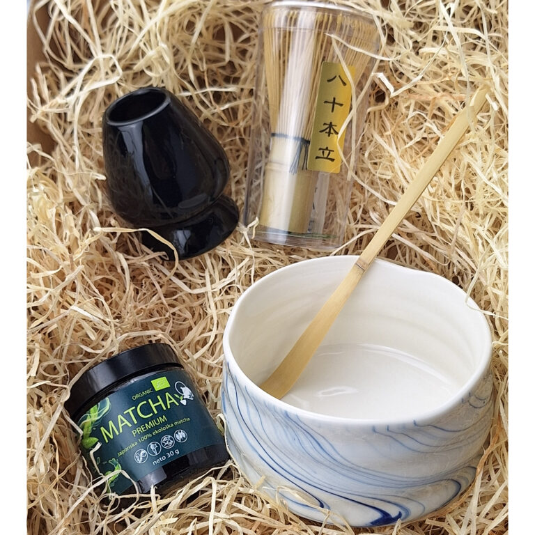 Darilni paket Matcha - bela z marmornim vzorcem